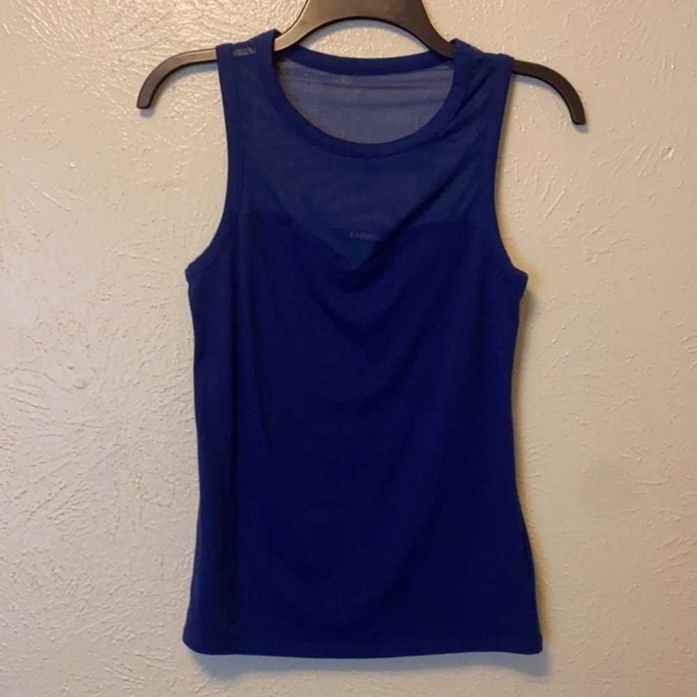 Mesh Royal Blue Tank Top by Express Size XS